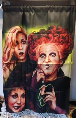 Hocus Pocus XL Burlap Wall Hanging - Garden Flag - Tapestry